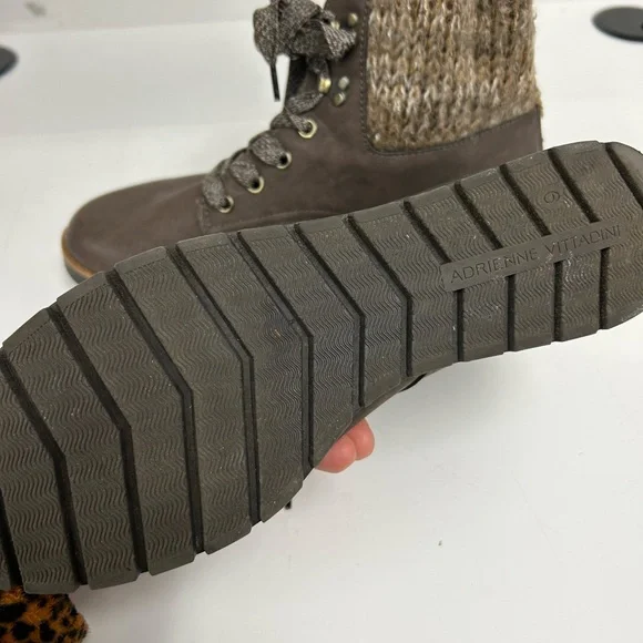 Adrienne Vittadini Brown Combat Boots - Picture 3 of 6